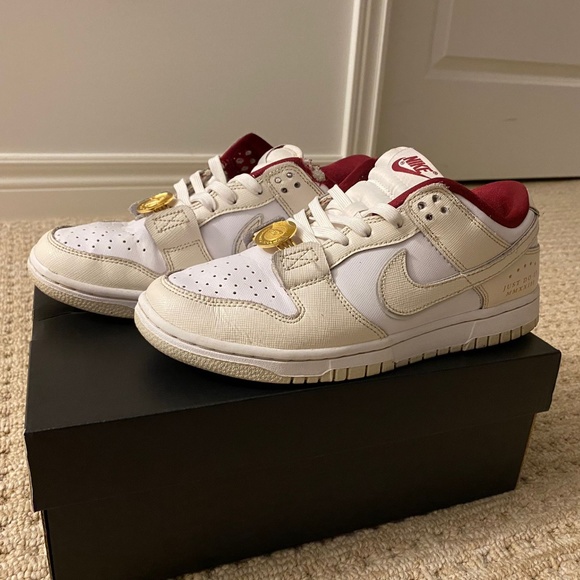 Nike Dunk Low SE Just Do It White Phantom - Picture 1 of 7